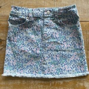 Cat & Jack floral jean skirt XS(4/5)